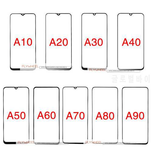 1pcs Front Glass Touch Screen Lens Cover For Samsung Galaxy A10 A20 A30 A40 A50 A60 A70 A90 LCD Outer Panel Replacement Parts
