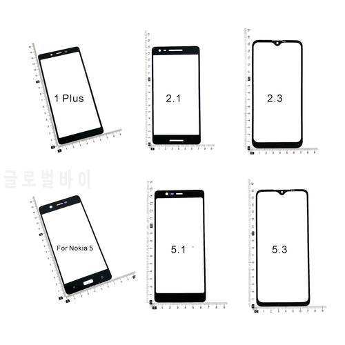 Front Panel Glass For Nokia 1 Plus 1P 2.1 2.3 2.4 3.4 5 5.1 5.3 Front Glass Screen Outer Glass Cover Panel Replacement