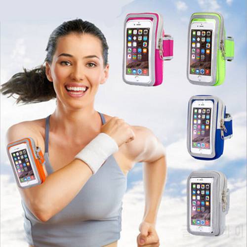 Mobile Sport Phone Armband Armbag Cover for Running Arm Band Holder Clear Touch Phone on The Arm Case for 4-6.5 Inch Universal