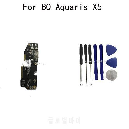 For BQ Aquaris X5 USB Plug Charge Board USB Charger Plug Board Module Repair Parts With Tool