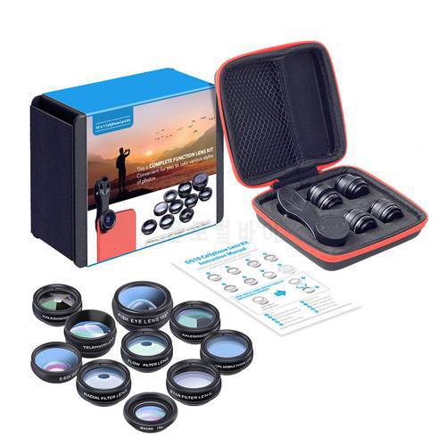 Mobile Phone Lens Kit Fisheye Wide Angle Telescope Macro Camera Lenses For Iphone xiaomi samsung and all smartphones
