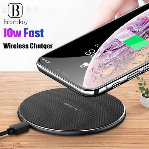 10W Wireless Charger For iPhone12 11 Pro Induction Fast Wireless Charging Pad For Samsung S21 S20 Huawei P40 Smart Phone Charger