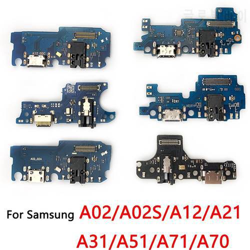 New USB Charging Port Board Flex Cable Connector Parts For Samsung A02 A02S A12 A21 A31 A32 A41 A51 A70 A71 Microphone Module