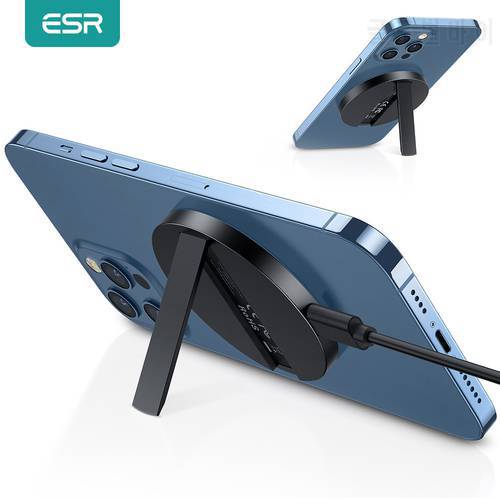ESR Wireless Charger Holder for iPhone 13 12 Pro Max Mini Qi Fast Charging Magnetic Kickstand for iPhone 12 13 HaloLock Stand