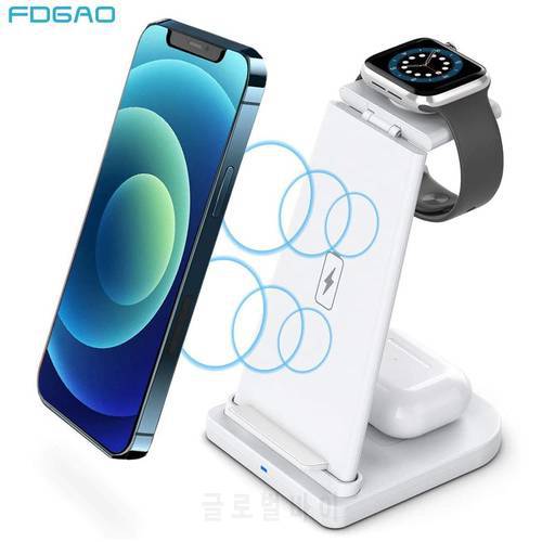 4 in 1 Wireless Charging Dock Station for Samsung S22 iPhone 14 13 12 11 XS XR 8 Apple Watch 7 6 Airpods 3 Pro 15W Fast Charger