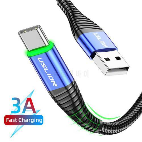 3.0A USB Type C Cable Fast Charging Mobile Phone Charger Data Cord For Huawei Xiaomi Samsung Mobile Phone USBC Type-C Cable
