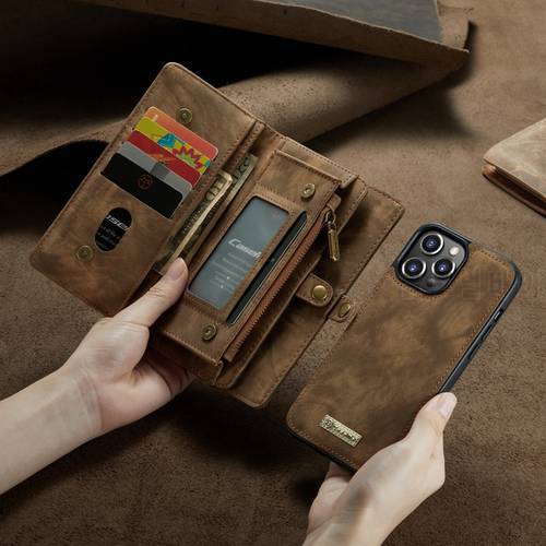 For iPhone 14 13 Pro Max Case Luxury Flip Leather Wallet Cover Phone Bag Cases For Coque iPhone 13 Mini 13Pro Max Case Fundas