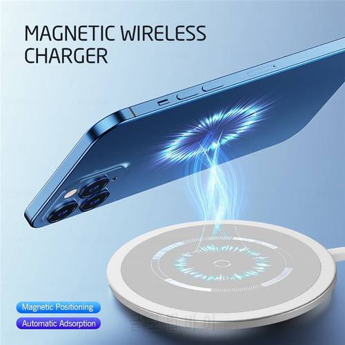 Macsafe Strong Magnetic Wireless Charger For iPhone 12 Pro Max Airpods Pro 2 Mag Charger Safe 15W Fast Wireless Charging Station