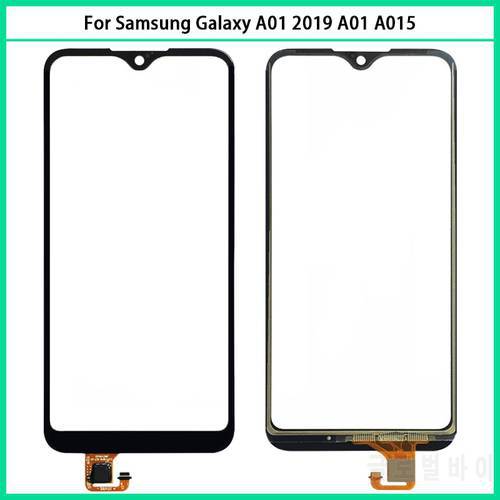 10PCS For Samsung Galaxy A01 2019 A015 SM-A015F/DS Touch Screen Panel Digitizer Sensor LCD Front Glass Lens A01 A015 Touchscreen