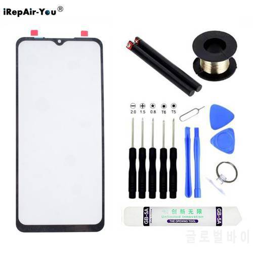 Original Front Outer Glass Lens Replacement For Samsung Galaxy A12 Screen Touch panel Glass Repair Kits Opening tools Black