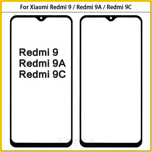 10PCS For Xiaomi Redmi 9 9A 9i Touch Screen LCD Front Outer Glass Panel Lens Redmi 9C Touchscreen Glass Cover With OCA Replace