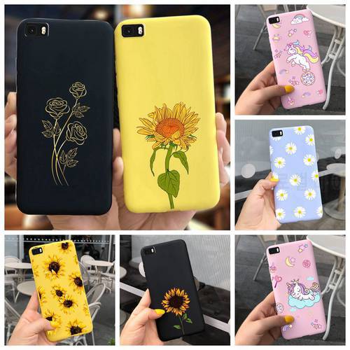 Flowers Case For Huawei P8 Lite Cover 2015 TPU Silicone Soft Back Cover for Huawei ALE-L21 P8 Lite 2016 P8Lite Daisy Phone Cases