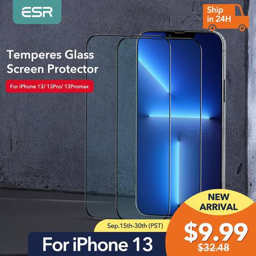 ESR Screen Protector for iPhone 13 Tempered Glass for iPhone 13 Pro Max Full Cover Protective Glass Ultra-Tough Armorite Film
