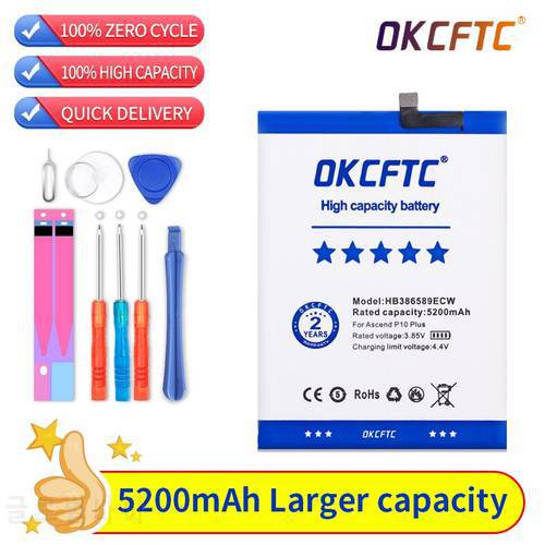 OKCFTC Original New 5200mAh HB386589ECW Battery For Huawei Honor Play COR-L29 COR-AL10 COR-TL10 COR-AL00 Batteries + Tools