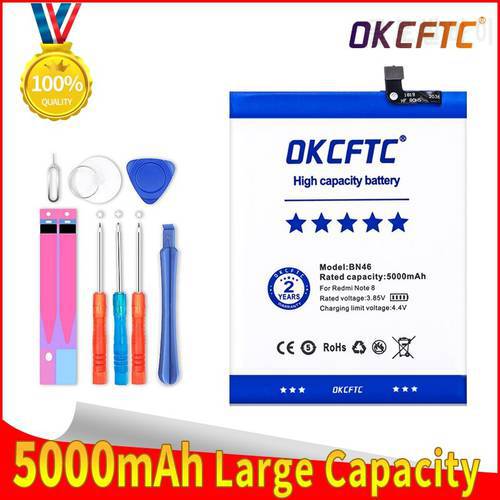 Replacement Battery BN46 For Xiaomi Redmi Note8 Note 8T 8 Redmi 7 Redmi7 Note 6 Note6 Rechargeable Phone Battery 5000mAh
