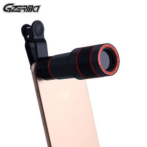 8X 12X Telescope Zoom lens Monocular Mobile Phone Camera Lens for iPhone Samsung Smartphones for Camping Hunting Viewing Sports