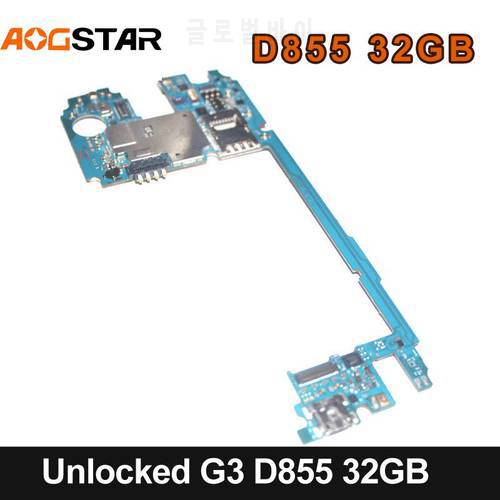 Aogstar Unlocked Mobile Electronic Panel Mainboard Motherboard Circuits International Firmware Flex Cable For LG G3 D855 32GB