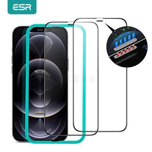 ESR Armorite Glass for iPhone 13 12 Pro Max Screen Protector for iPhone SE3 SE 8 7 2PCS Full Cover Tempered Protective Film