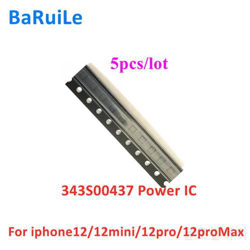 BaRuiLe 5pcs 343S00437 For iPhone 12 12mini 12pro 12 Pro Max Main Power IC Replacement Parts