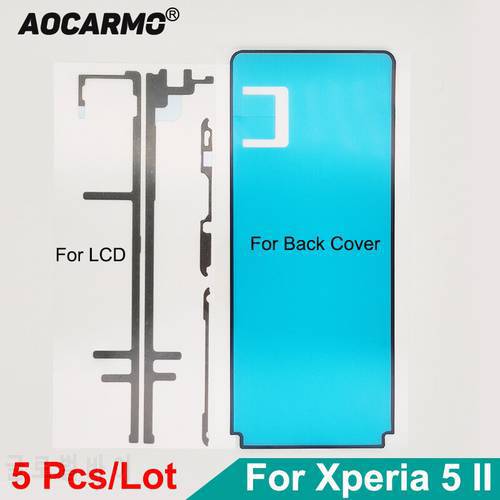 5Pcs/Lot For SONY Xperia 5 II X5ii SO-52A SOG02 Front LCD Display Screen Adhesive Back Cover Rear Housing Door Sticker Glue Tape