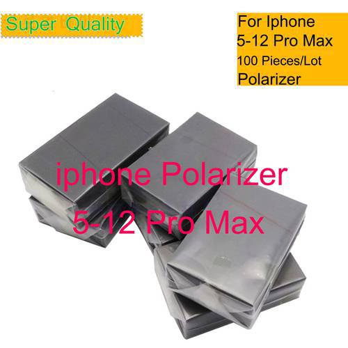 100Pcs/lot For iPhone 12 Pro Max Polarized Front LCD Screen Polarization Light Film X XR XS Max 11 Pro 7 8 Plus Polarizer