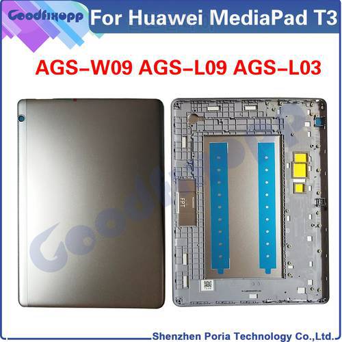 For Huawei MediaPad T3 10 AGS-W09 AGS-L09 AGS-L03 Back Battery Cover Door Housing Case Rear Cover Replacement Parts