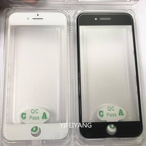 10Pcs AAA quality 100% Press 3 in1 Front Screen Glass With Frame OCA Glue With Ear Speaker Mesh For Iphone 8 7 6 6s plus 5 5s