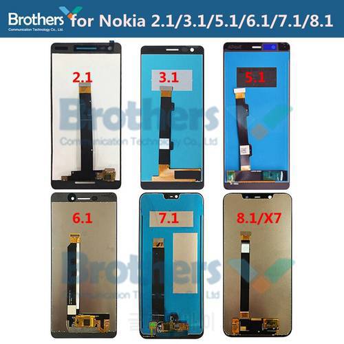 LCD Screen for Nokia 8.1 7.1 6.1 5.1 3.1 2.1 LCD Display for Nokia 8.1 X7 LCD Assembly Touch Screen Digitizer Tested Working Top