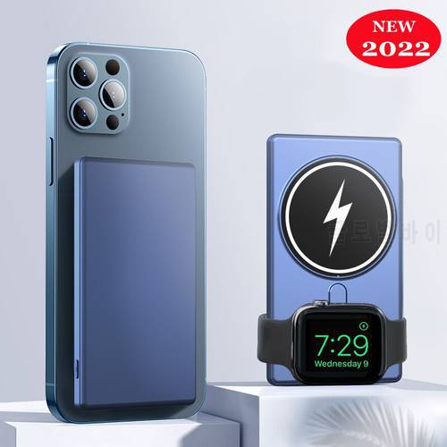 Magnetic Power Bank for iPhone 12 Wireless Charger Portable External Battery Auxiliary Battery for iPhone13 Apple Watch Charger