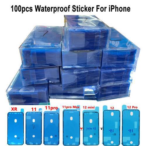 100pcs Waterproof Sticker For iPhone 12 6S 7 8 7P 8P 11 Pro Plus X XS MAX XR LCD Display Frame Bezel Seal Tape Glue 3M Adhesive