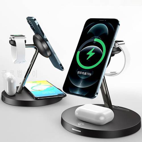 15W 3 in 1 Magnetic Wireless Charger Stand For iPhone 13 12 Pro Max Apple Watch 7 6 AirPod Pro 2 Fast Charging Wireless Chargers