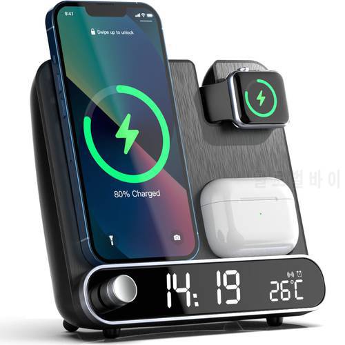 3 in 1 Wireless Charger for iPhone 14 13 12 11 Mini Pro Max iWatch AirPods Qi Fast Charging Dock Station Wireless Chargers Stand