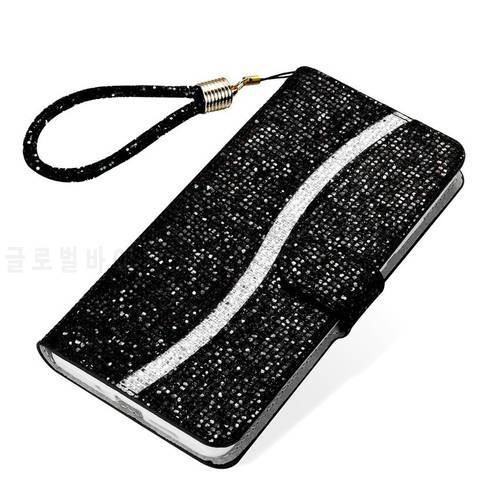 Bling Glitter Wallet Coque Leather Case For Xiaomi Redmi Note 10 10S Pro Note10 Phone Card Slot Flip Back Book Cover