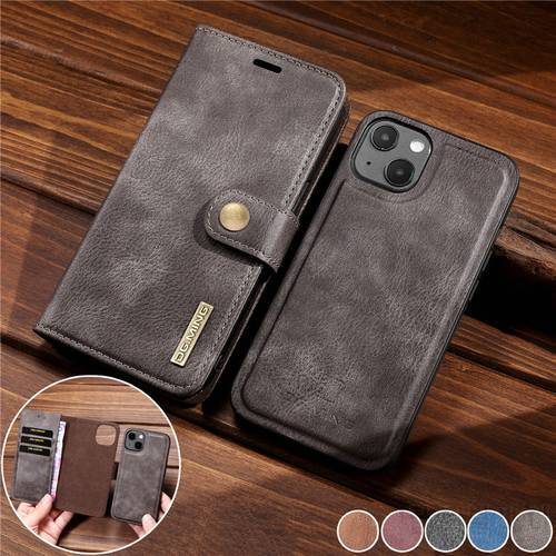 Magnetic Flip Leather Phone Case for iPhone 13 12 11 Pro Max 14 Plus XS XR X SE 2020 8 7 6 Wallet Card Holder Cover Coque Etui