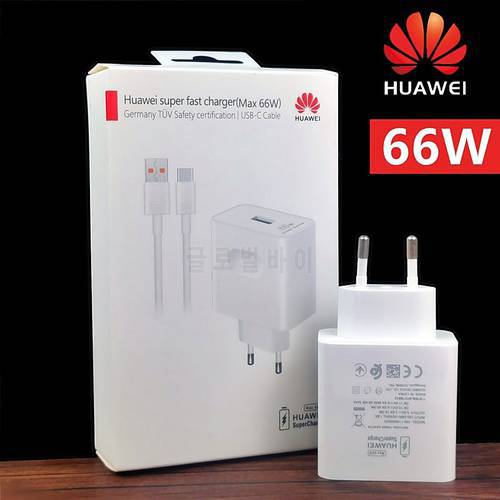 Original 66W Huawei SuperCharge Charger Fast Quick Charge Adapter For P40 P50 P30 Pro Mate 50 40 30 XS 2 Honor 60 Majic 3 4