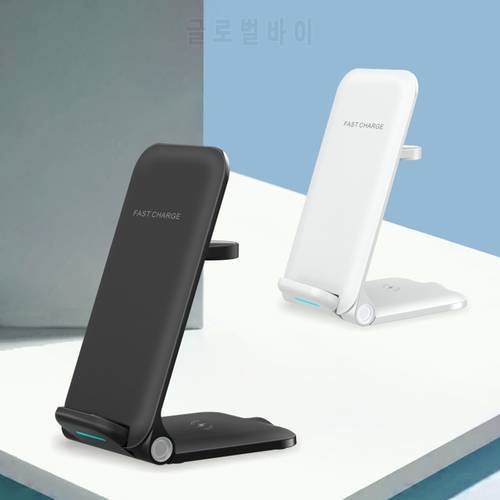 15W 3 in 1 Wireless Charger Foldable for Samsung iPhone Airpods iWatch Charging Station Holder Stand Travel Charger Docking