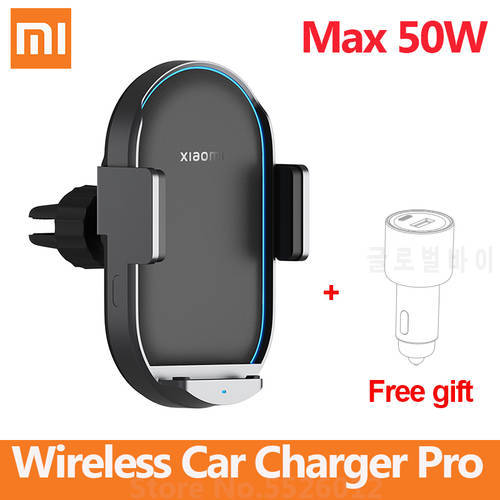 Xiaomi Wireless Car Charger Pro 50W Max Automatic Sensor Stretching Fast Charging Smart Cooling Car Phone Holder