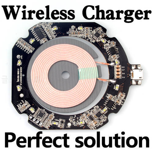 Wireless Charging DIY Qi Standard Transmitter Module Accessories Sensitive PCB Circuit Board Universal Stable Micro USB Port