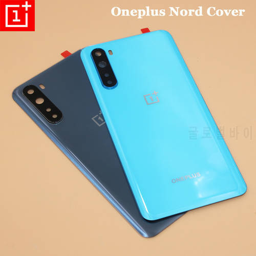 For Oneplus Nord 5G Battery Back Cover Rear Door Housing Replacement With Camera Lens For One Plus Nord AC2001 AC2003 Shell