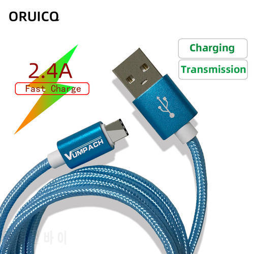 Fast Charging Type C USB C Cable 1m 2m 3m Nylon Cable For iPhone 13 12 Xiaomi Huawei Samsung iPad Vivo For iphone charger Cable