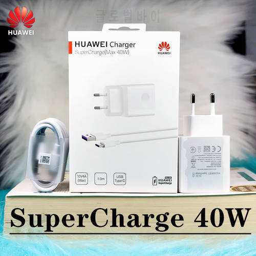 EU Huawei Original Charger 40W Fast Charger Adapter 5A Type C Cable For Honor 10 Magic P20 P30 pro p40 pro mate 30