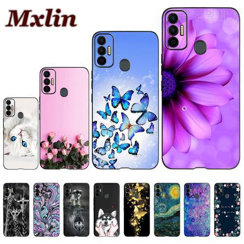 For Tecno Spark 7 Case Cute Butterfly Soft Silicone Phone Cover For Tecno Spark 7 Spark7 Bumper Case For Spark 7 6.5