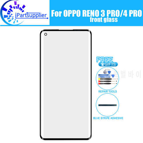 For OPPO RENO 3 PRO Front Glass Screen Lens 100% New Front Touch Screen Glass Outer Lens for OPPO RENO 4 PRO