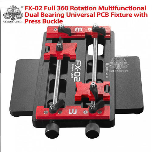 FX-02 Full 360° Rotation Multifunctional Dual Bearing Universal PCB Fixture with Press Buckle