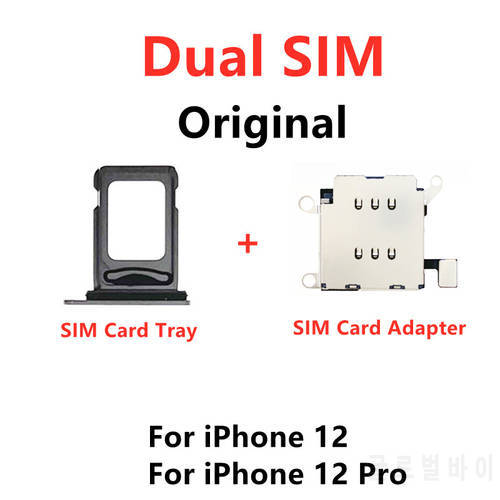 Original Dual Sim Card Reader connector Flex Cable Ribbon For iPhone 12 Sim Card Tray Slot Holder for iPhone 12 Pro Max