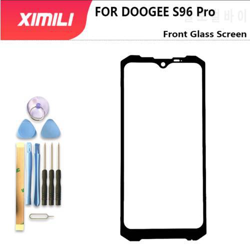 New DOOGEE S96 Pro Front Glass Screen Lens 100% Original Front Touch Screen Glass Outer Lens for DOOGEE S96 PRO Phone +Tools