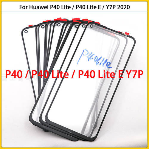 For Huawei P40 Lite E / Y7P 2020 Touchscreen LCD Display Front Glass Panel Lens P40 P40Lite Outer Glass Screen Replace