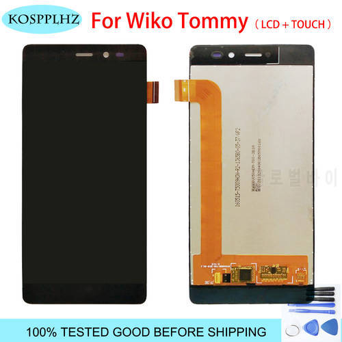 For Wiko Tommy LCD Display and Touch Screen Assembly with frame Repair Part 5.0 inch Mobilephone Accessories + Tools