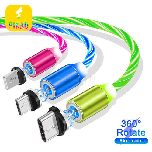 Rotate Magnetic Cable Type C Micro USB 360° For Samsung Galaxy Samsung Galaxy A02 A3 J2 J5 J7 Pro M01 CORE 1M 2M Galaxy S7 S6 S5