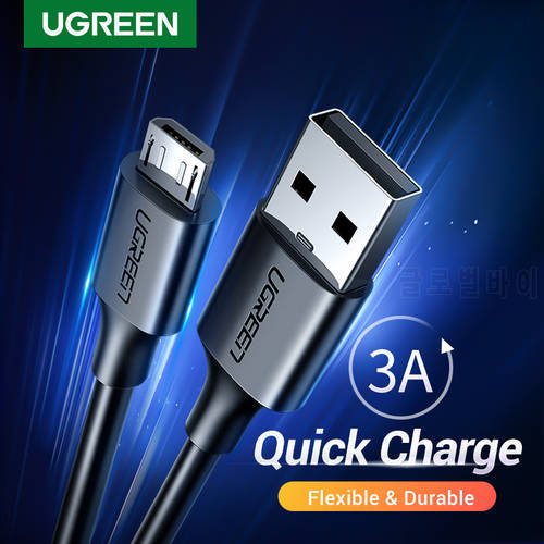 UGREEN Micro USB Cable 3A Fast Charging USB Charger Cable Mobile Phone Charging Cable for Xiamo Huawei HTC Android USB Wire